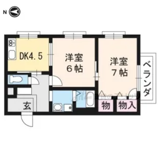 ヴィヴァーチェ西賀茂【203号室】の間取り