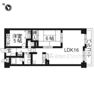 モイセス桜木【5階】の間取り