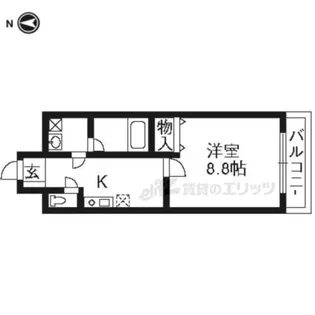 ハーモニアス松原【603号室】の間取り