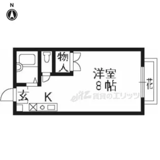 レオパレスあまの【101号室】の間取り