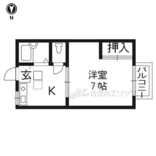 コスモハイツホクユー【203号室】の間取り