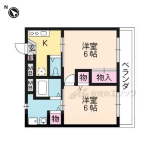 アッツエリマンション【403号室】の間取り