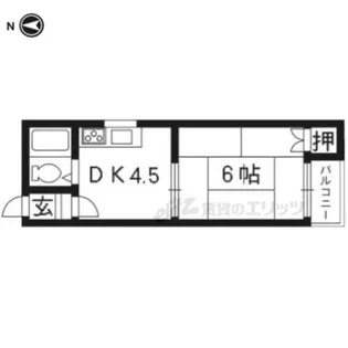 ハウスDOI【201号室】の間取り