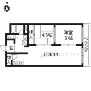 アサワハイツ【102号室】の間取り