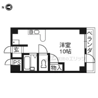 中書島第4ハッコウハイツ201号室【201号室】の間取り