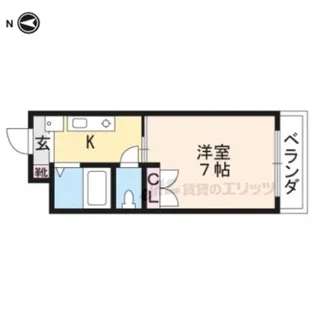 ハイツアボンリー【1-B号室】の間取り