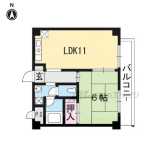 エレーゼ北野【2A号室】の間取り