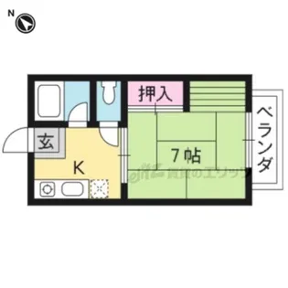 前原ハイツE棟【103号室】の間取り
