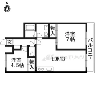 モアライフ酒井松【3階】の間取り