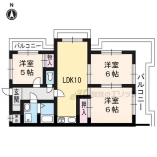モアライフ酒井松【201号室】の間取り
