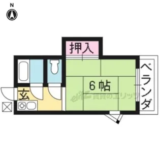 メゾン嵯峨野【201号室】の間取り