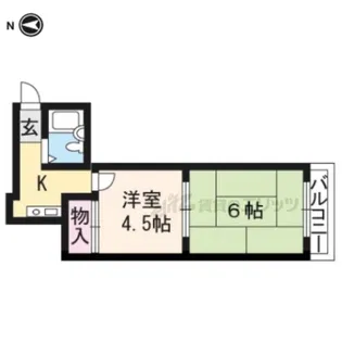 レマン竹花【201号室】の間取り