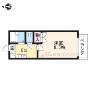 銀頂ハイツ【202号室】の間取り