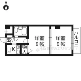 第33長栄 今小路メリーハイツ【104号室】の間取り