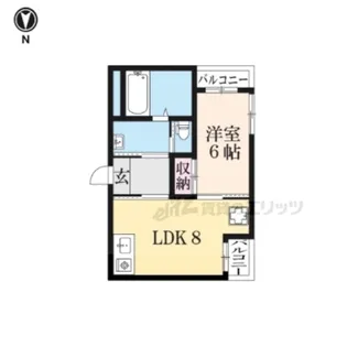イルソーレ京都山科【201号室】の間取り