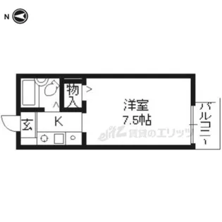 プレジール今堀【A207号室】の間取り