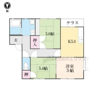 OUESTSEIZE【103号室】の間取り
