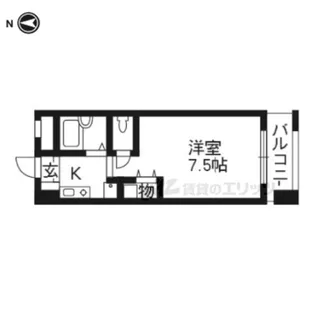 シェルマンション【308号室】の間取り
