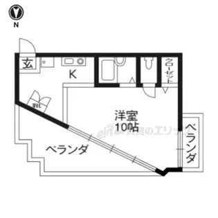シェルマンション【606号室】の間取り