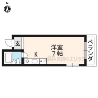 パルハイツ麻田【205号室】の間取り