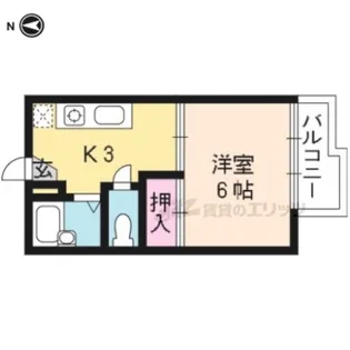 フレグランス北野【106号室】の間取り