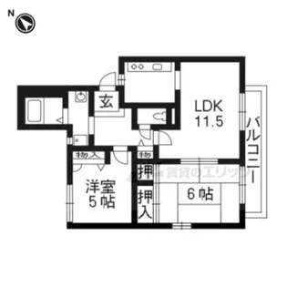 CLAIR嵯峨【108号室】の間取り