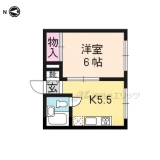 コーポ鷹【203号室】の間取り