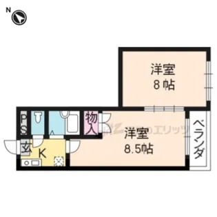 グランドールワタナベ?【3階】の間取り