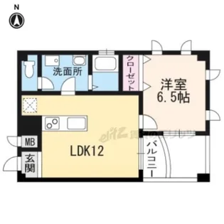 ハウゼ西賀茂【201号室】の間取り