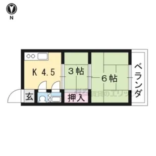 マンション山科【B3-7号室】の間取り