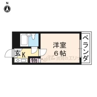 シティパレス京都東山【315号室】の間取り