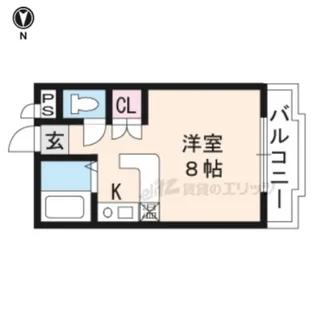 ミナール一里山【407号室】の間取り