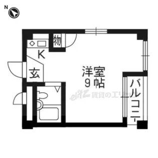 シャンブル【301号室】の間取り