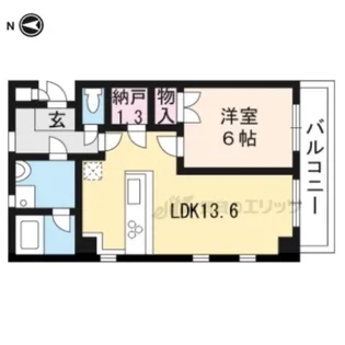 ロシェルカップ【201号室】の間取り