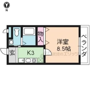 今上園マンション【101号室】の間取り