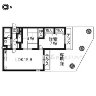 GRAN PINO伏見桃山【1107号室】の間取り