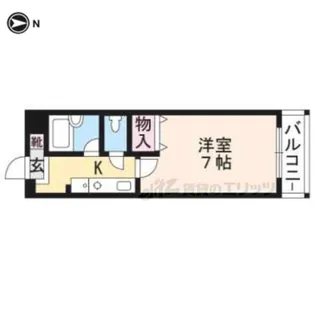 ス・プレール北野【602号室】の間取り