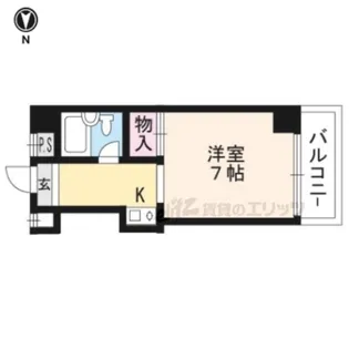 シャンブル伊川【402号室】の間取り