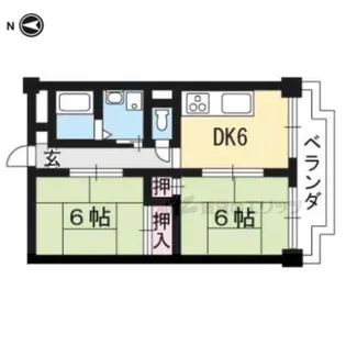 山本ハイツ【202号室】の間取り