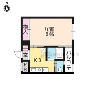 デプレ北野【406号室】の間取り