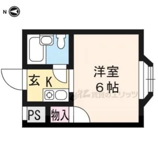プティメゾン下鴨【105号室】の間取り