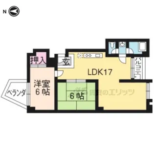 グランタック東山二条【503号室】の間取り