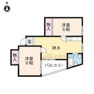 グランタック東山二条【302号室】の間取り