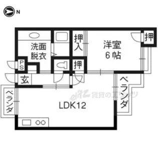 ミニヨンハウス勧修【201号室】の間取り