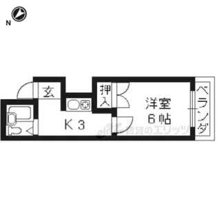 ヴィラトルファン【403号室】の間取り