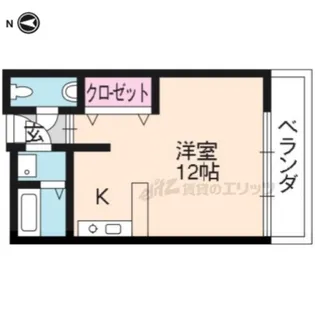 ハイツ北山【402号室】の間取り