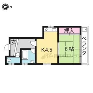 ハイツ北山【201号室】の間取り