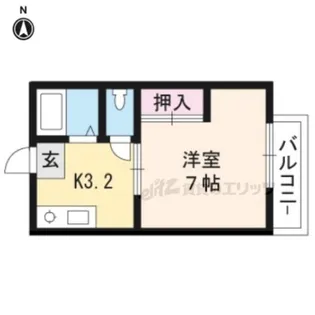ビラージュ満月【101号室】の間取り