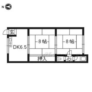 コーポヤマシタ【102W号室】の間取り