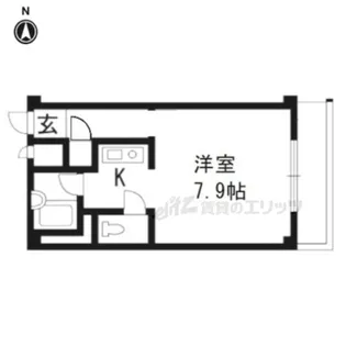 レジデンスキクチ【205号室】の間取り